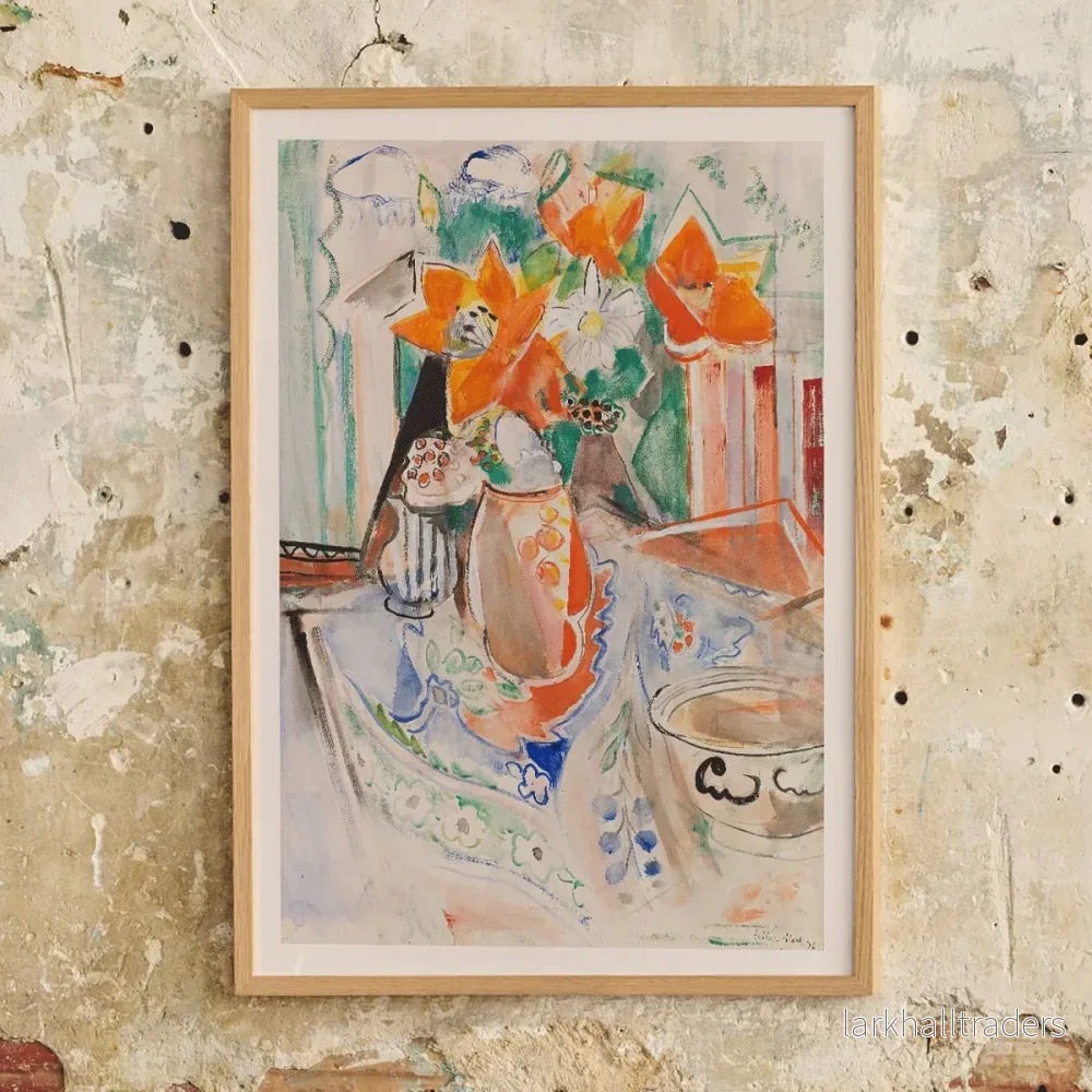 Blomsterstilleben med skål Poster - Bild 3