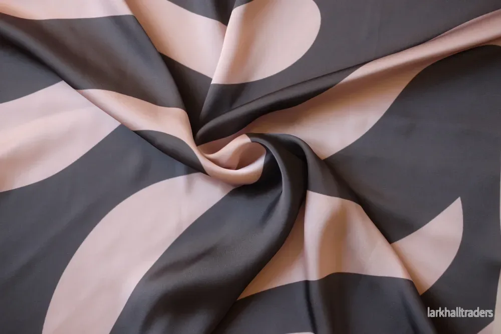 Scarf - Rosa/bruna vågor - Bild 2