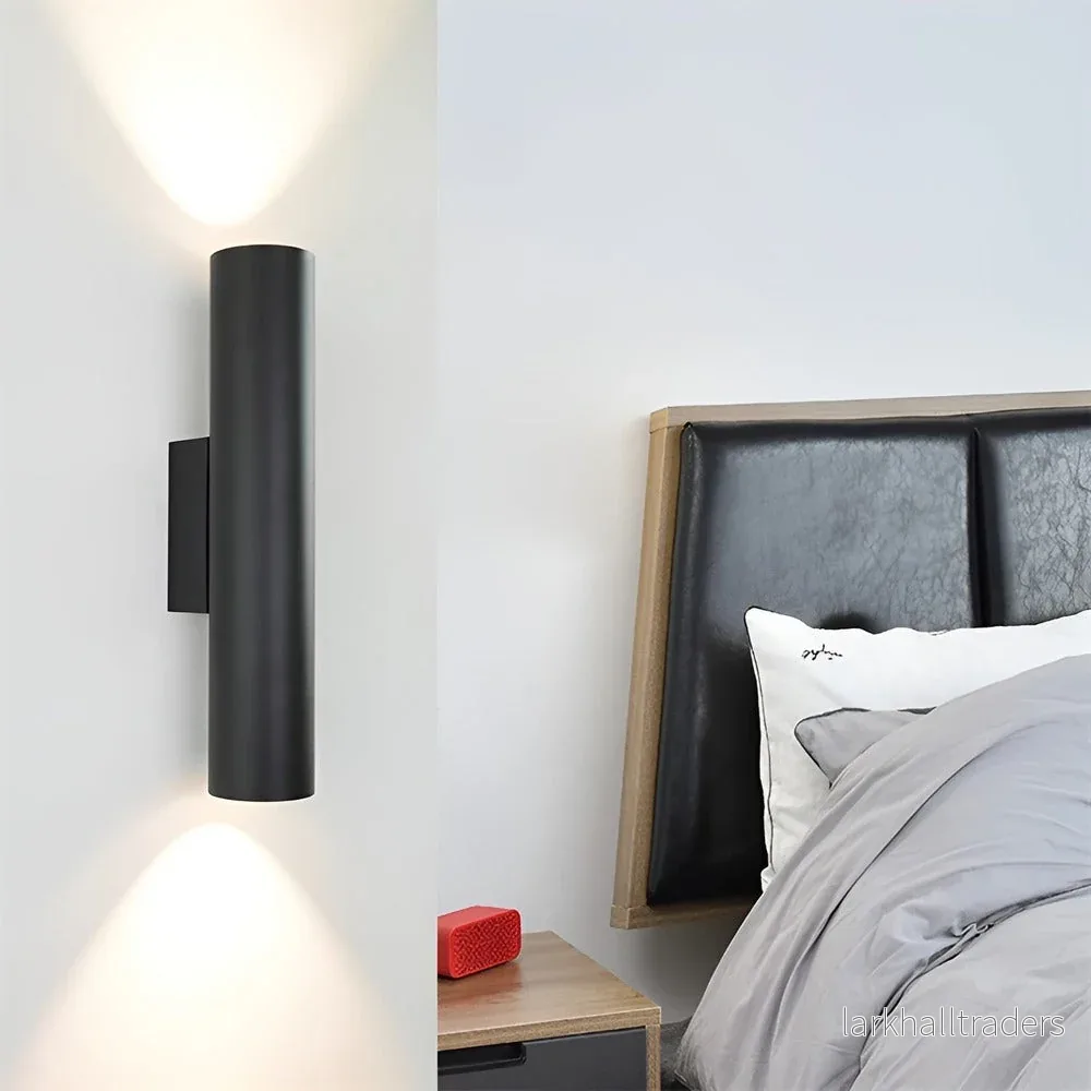 AluBeam – Dubbelt Huvud Vägglampa | Guld Cylinder Vägglampa med Upp- och Nedljus - Bild 2