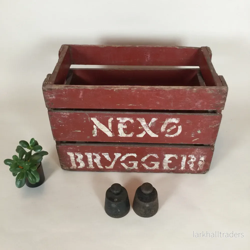 Vacker gammal trälåda för öl från Nexø bryggeri - Bild 3