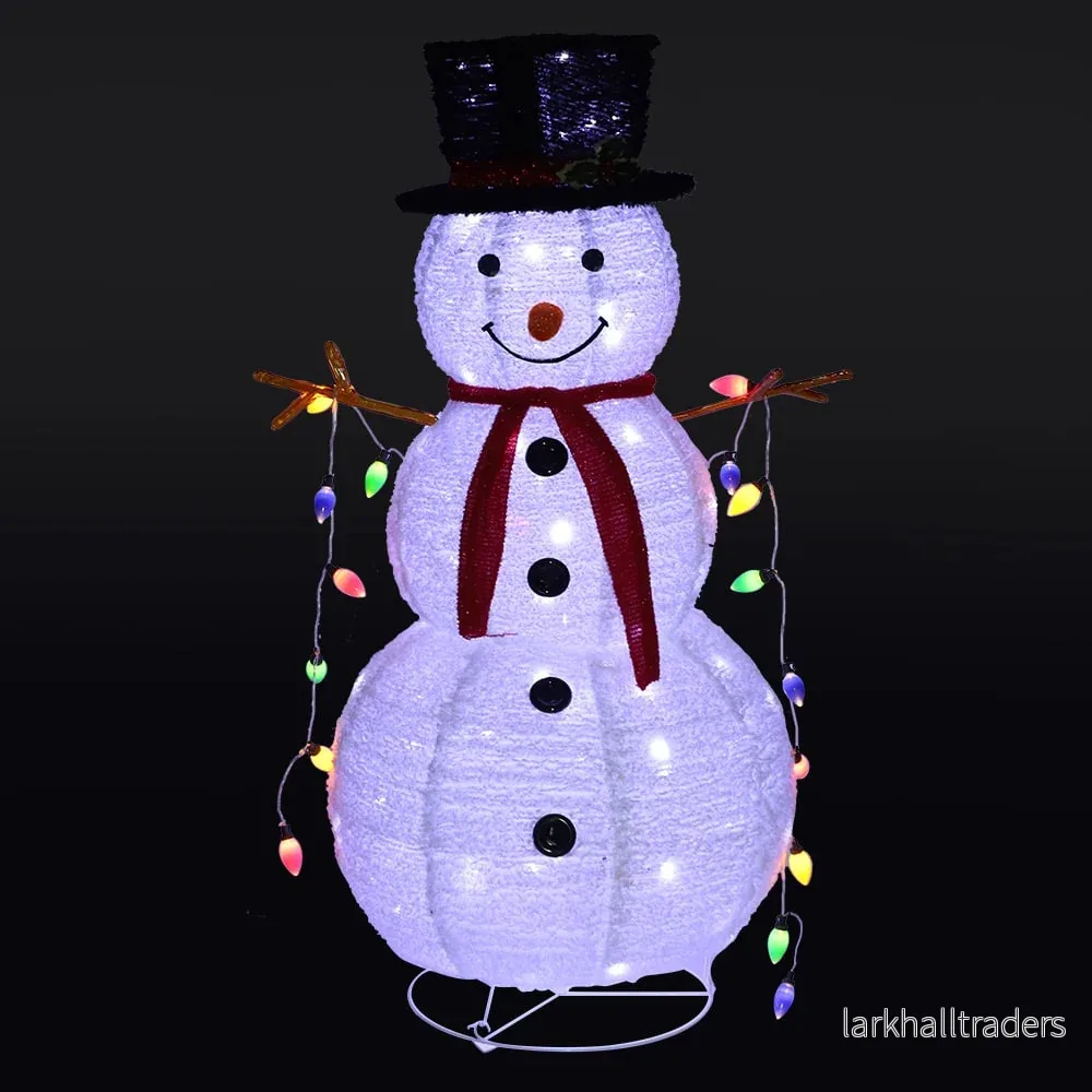 Snögubbe Höjd 120 cm – LED – Hopfällbar – Snögubbe Höjd 120 cm – LED – Hopfällbar –