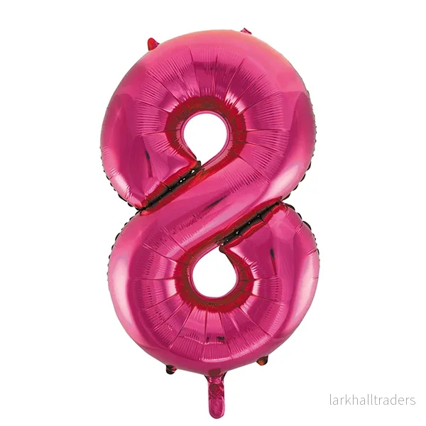 Folieballong, siffra 8 rosa 86 cm Folieballong, siffra 8 rosa 86 cm