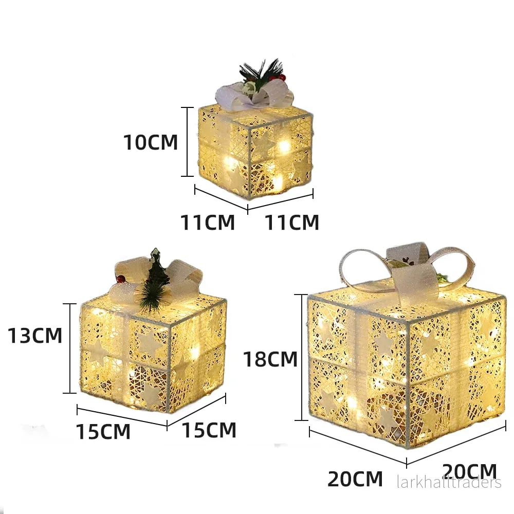 LED-presentask, Transparent - Set om 3 - - Bild 3