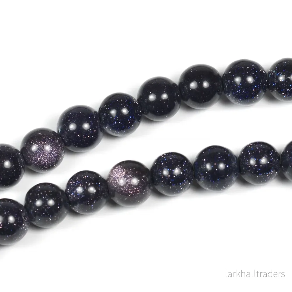 Guldsten glaspärlor, midnattsblå, 8mm Guldsten glaspärlor, midnattsblå, 8mm
