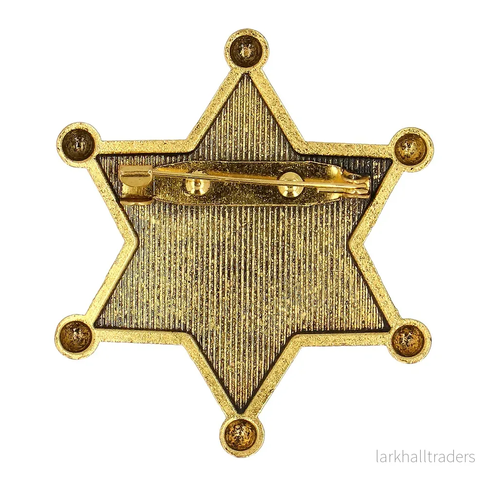 Sheriffstjärna, metall guld - Bild 3