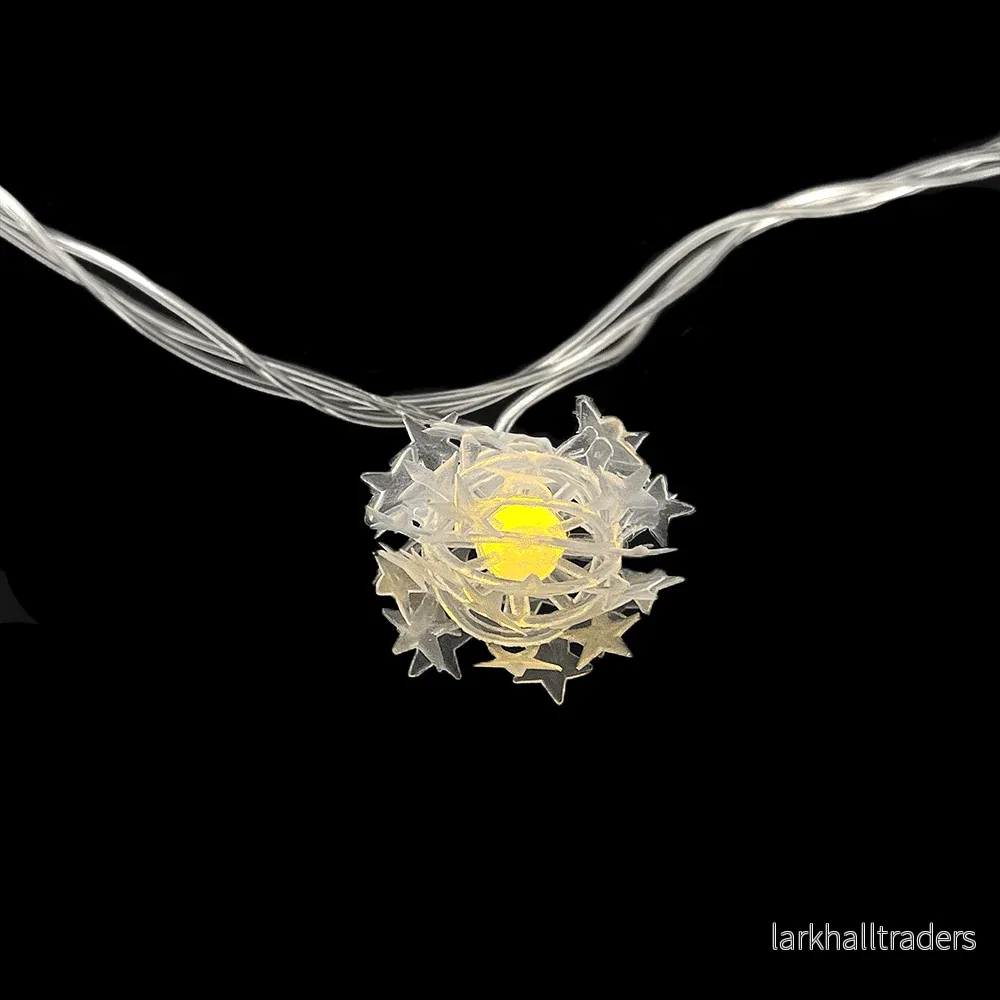 LED-ljuskedja med 20 stjärnkulor – vit (3 meter) LED-ljuskedja med 20 stjärnkulor – vit (3 meter)