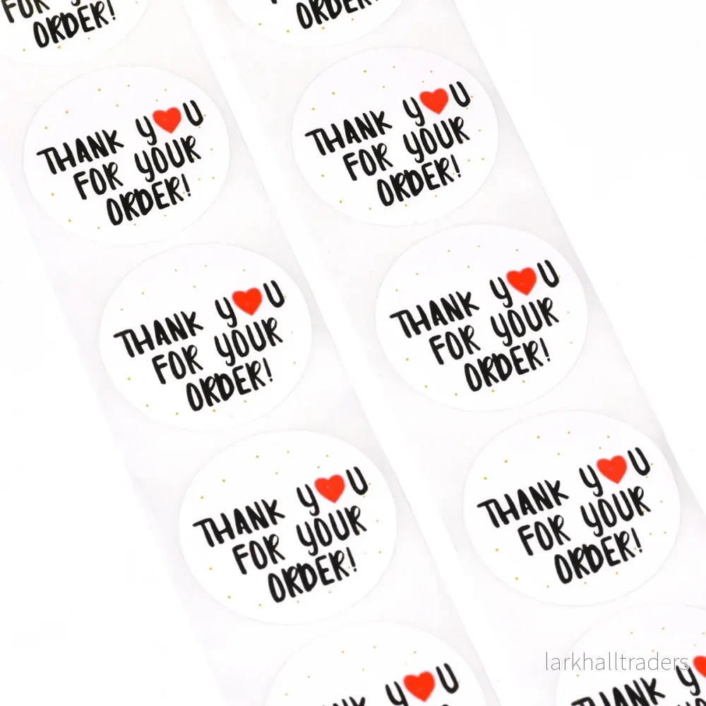 Klistermärken ”Thank you for your order”, 25mm