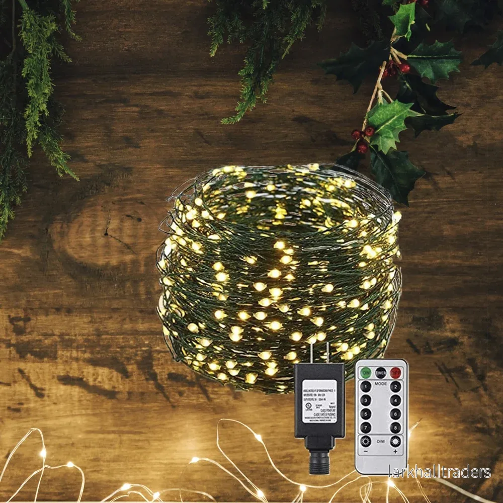 LED-Ljusslinga med fjärrkontroll och 8 ljusinställningar – 30/40/50 meter –