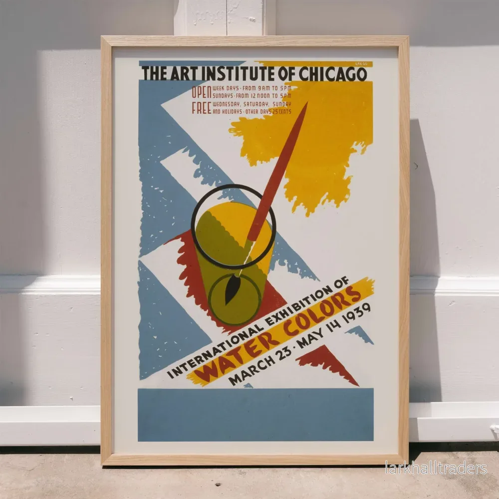 Internationell utställning av akvareller Poster Internationell utställning av akvareller Poster