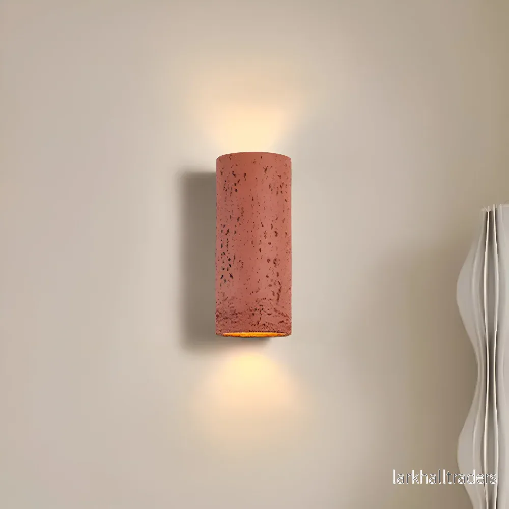ZenBeam – Cylindrisk Vägglampa i Wabi Sabi Stil med Up & Down LED-belysning
