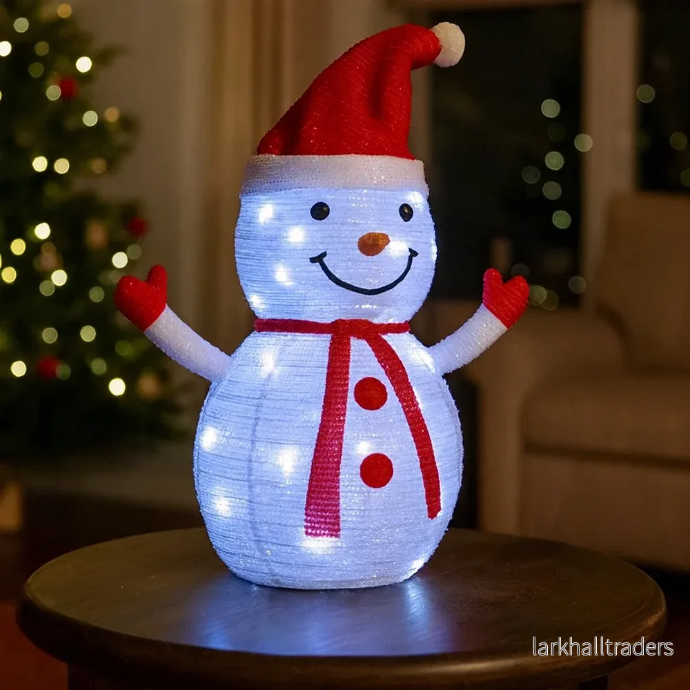 Snögubbe 70 cm - Hopfällbar med timer - - Bild 2