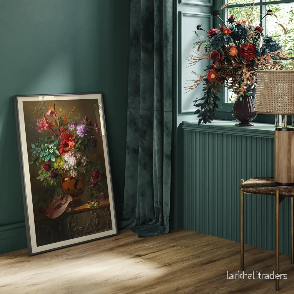 Blommor i en grekisk vas Poster Blommor i en grekisk vas Poster