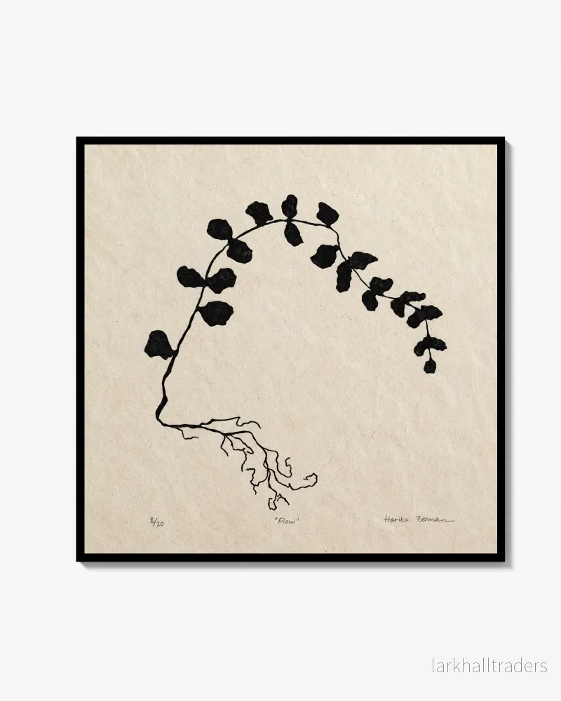 ”Flow” – Linocut Print