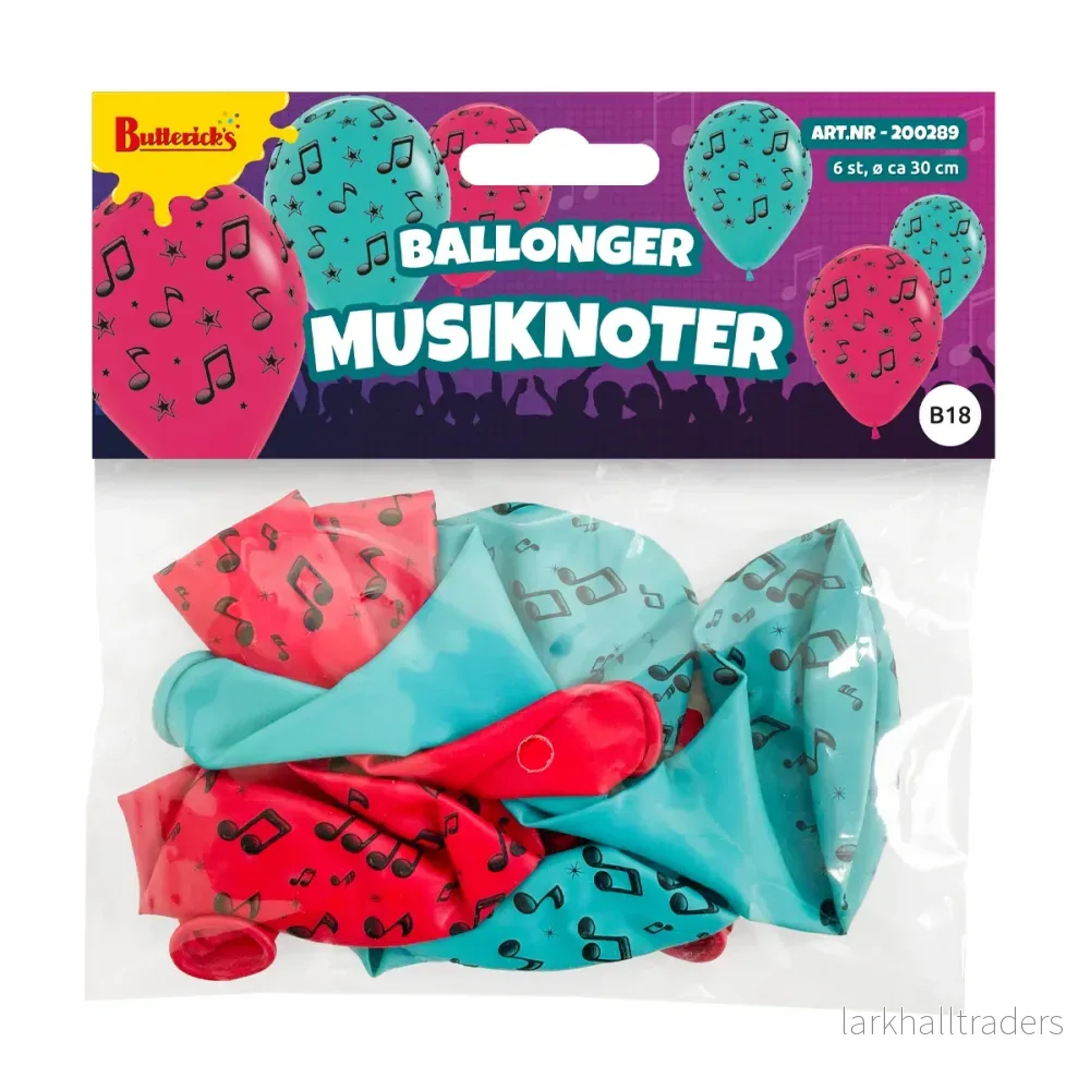 Ballonger, musiknoter 6 st - Bild 2