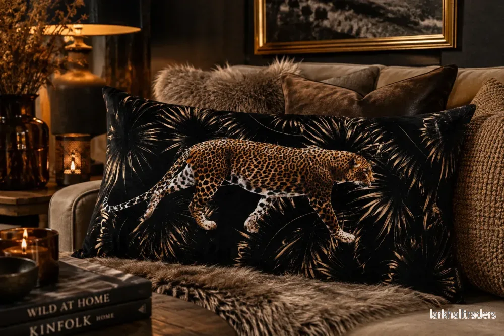 Kuddfodral Leopard Sammet 40 × 60 cm - Bild 2