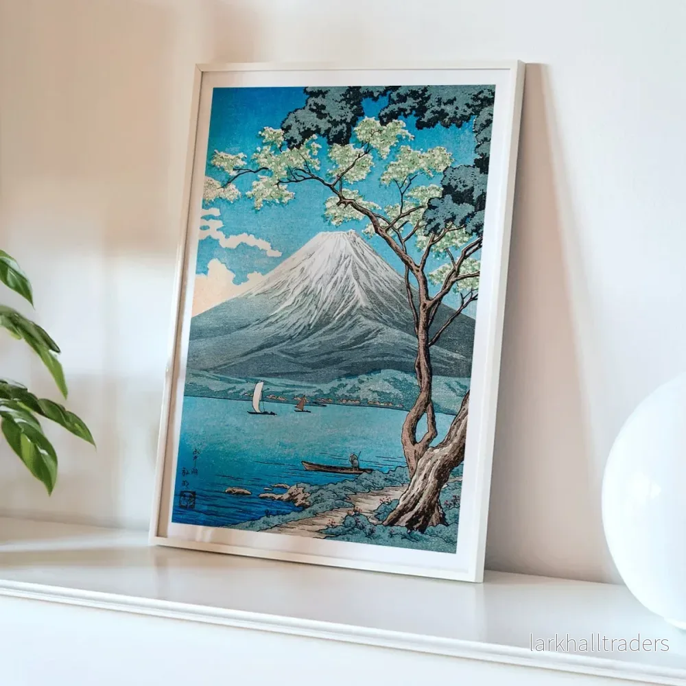 Mount Fuji från sjön Yamanaka Poster