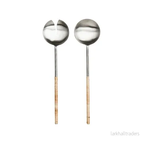 Odin Salladsbestick Silverfärgad/Natur