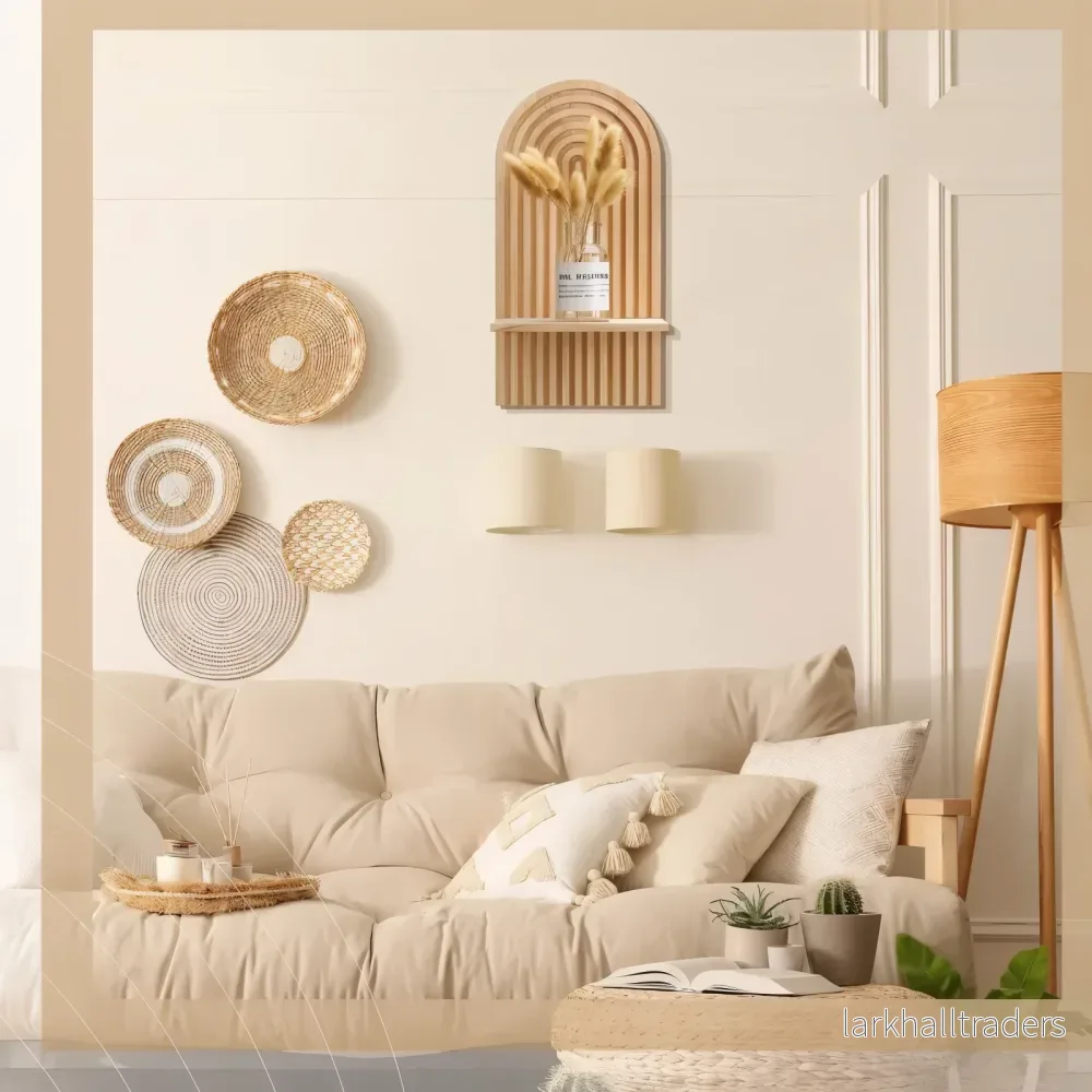 ArchiCurve Shelf – Minimalistisk Boho Trähylla i Skandinavisk Stil - Bild 2