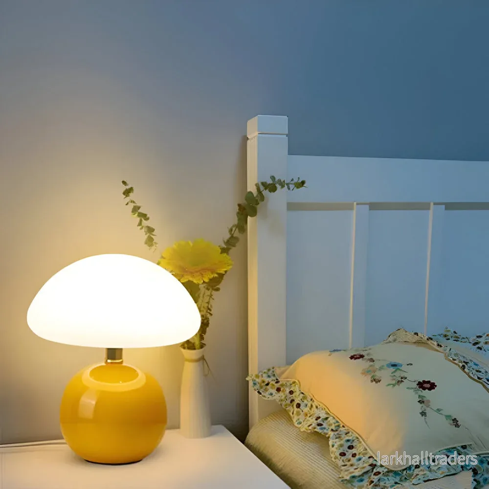 LumiShroom – Elegant Bauhaus-inspirerad svamplampa med 3 färger LED – Modern bordslampa för tidlös atmosfär - Bild 2