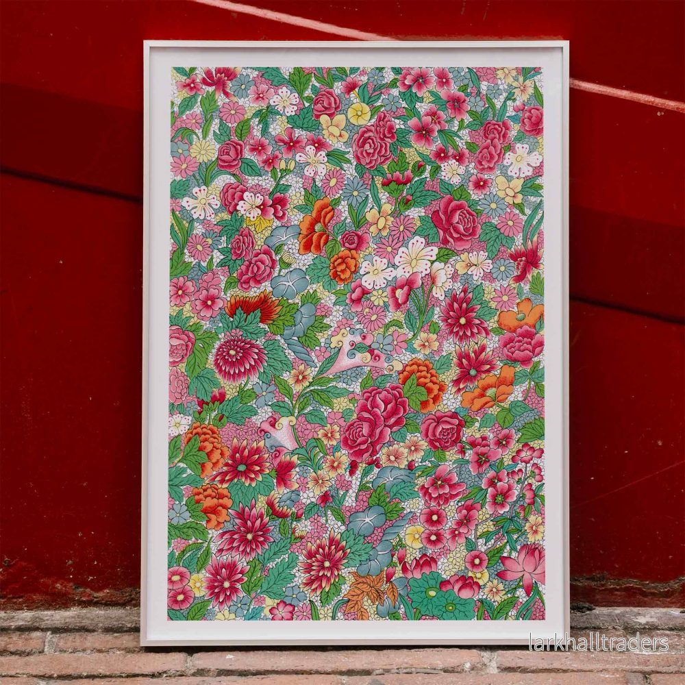 Färgglatt blomstermönster Poster Färgglatt blomstermönster Poster