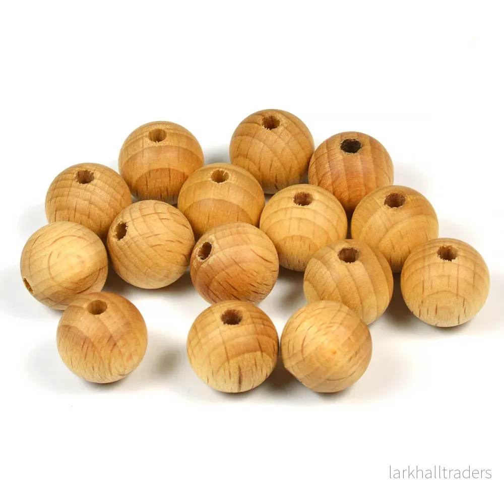 Träpärlor, 15mm, Premium Wood *dark*, 15st - Bild 3
