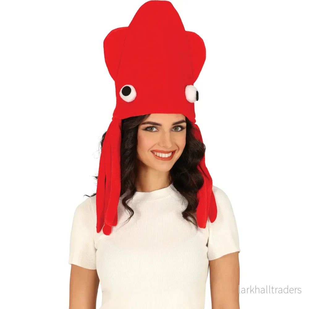 Hatt, bläckfisk röd Hatt, bläckfisk röd