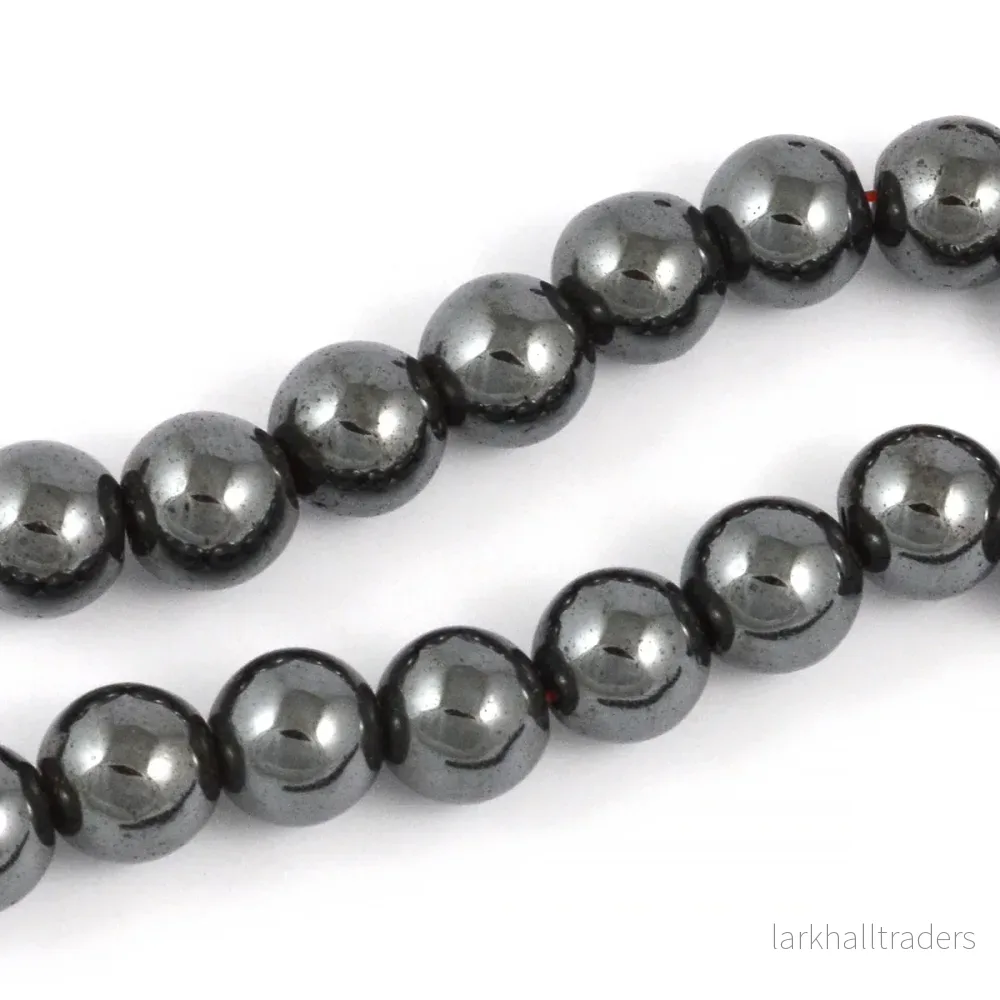 Syntetiska hematit pärlor, 8mm Syntetiska hematit pärlor, 8mm