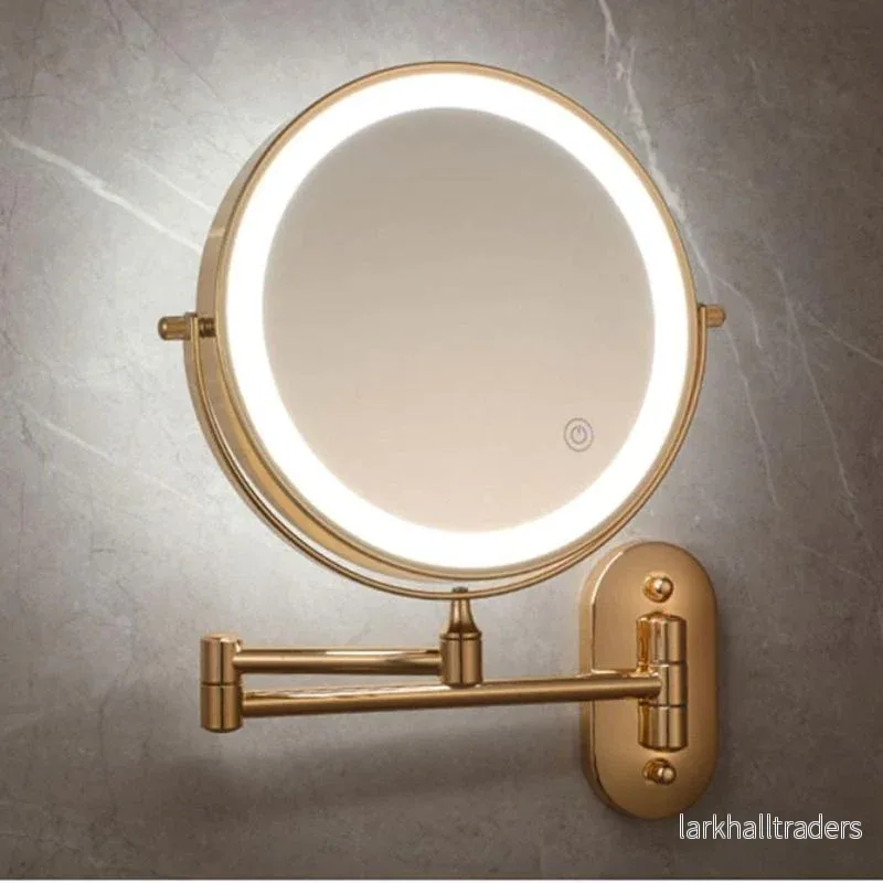 LumiBelle – LED Sminkspegel med Förstoring, Väggmonterad & 360° Roterbar - Bild 3