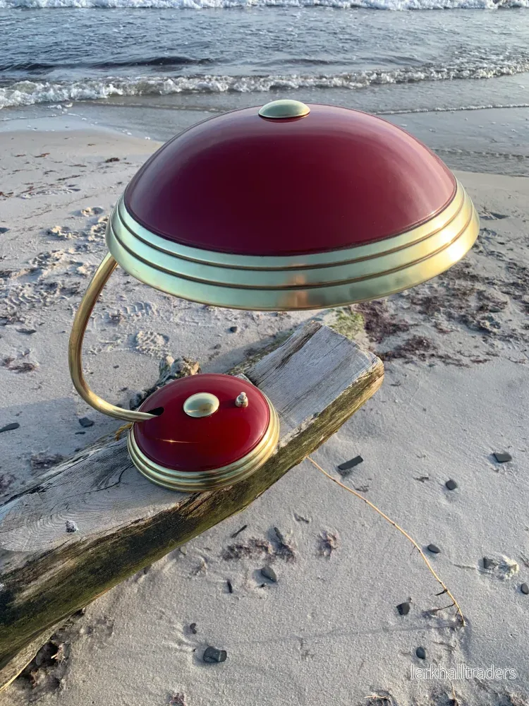 Helo bordslampa - Röd/mässing - Bild 3