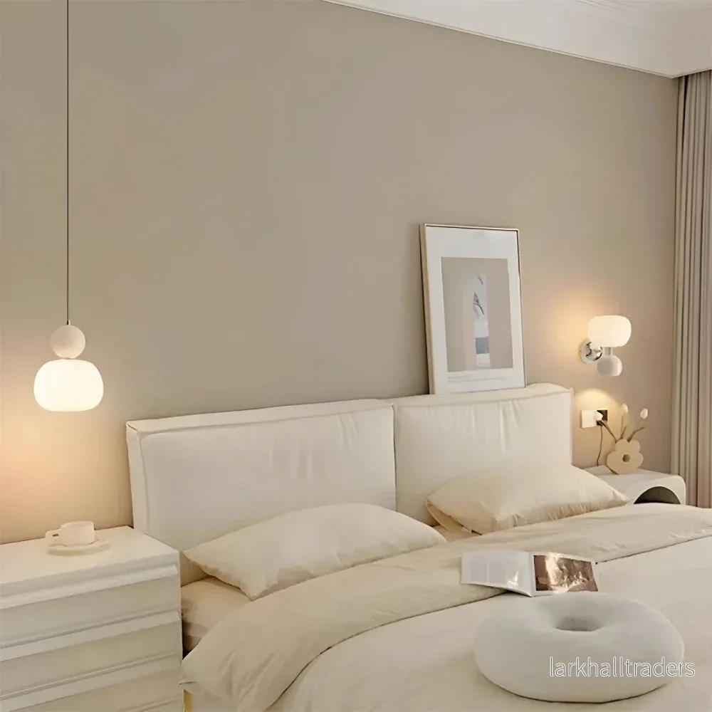 Crémura – Klassisk Art Deco Pendellampa i Crème och Metall - Bild 2
