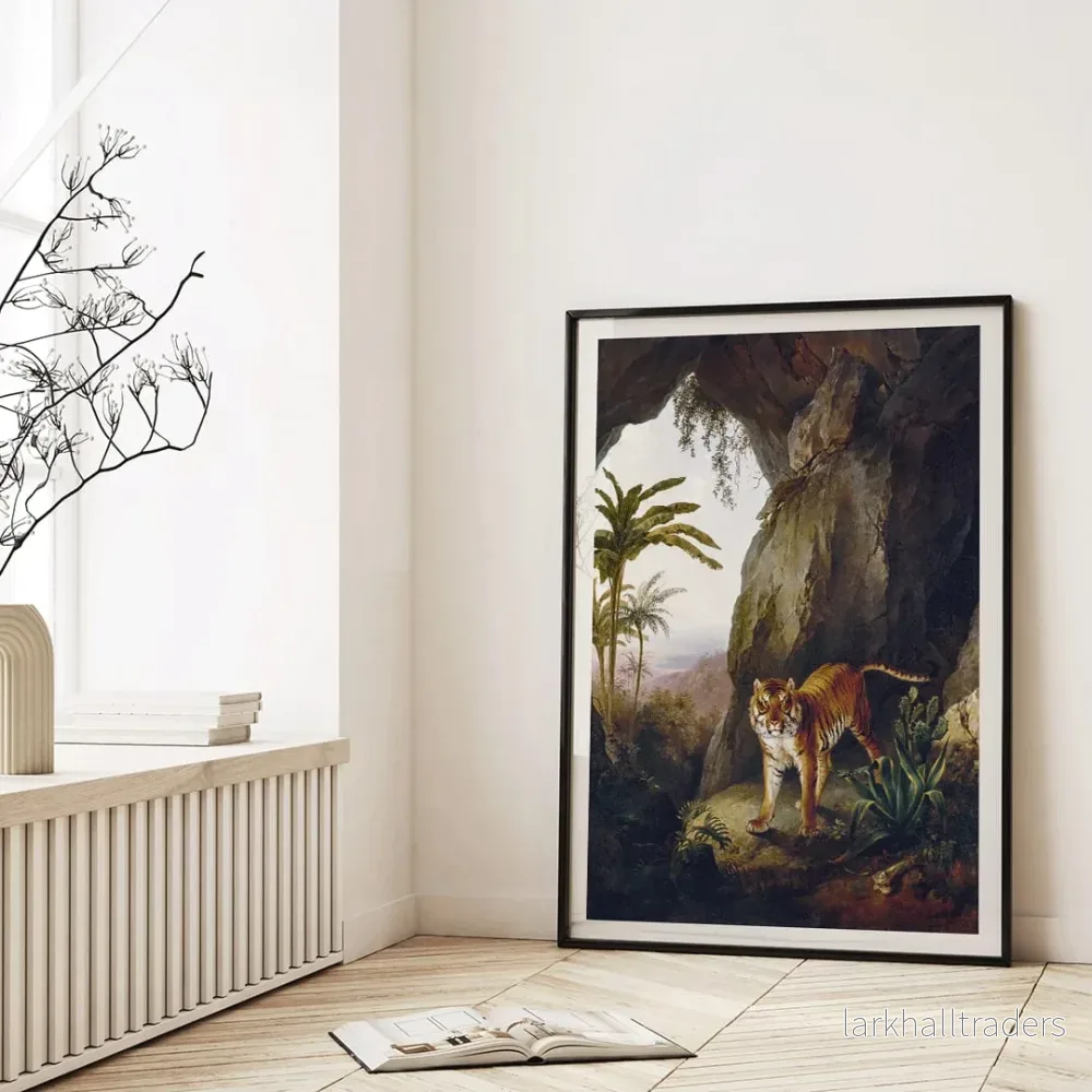 Tiger i en grotta Poster