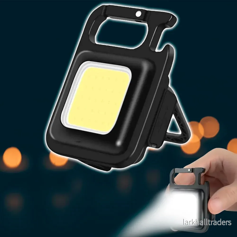 Nyckelring COB LED-ficklampa – laddningsbar – 3 ljuslägen Nyckelring COB LED-ficklampa – laddningsbar – 3 ljuslägen