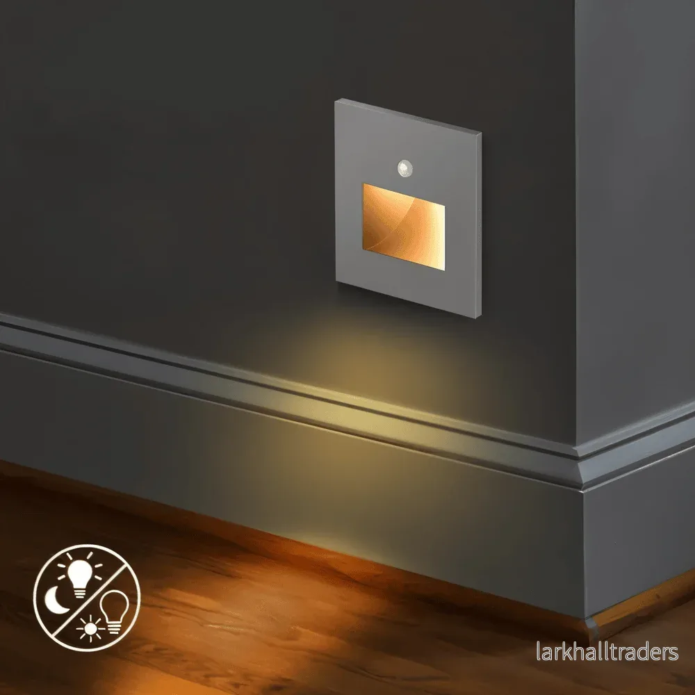 SafeGlow – Infälld Vägglampa med Rörelsesensor för Trappor och Korridorer