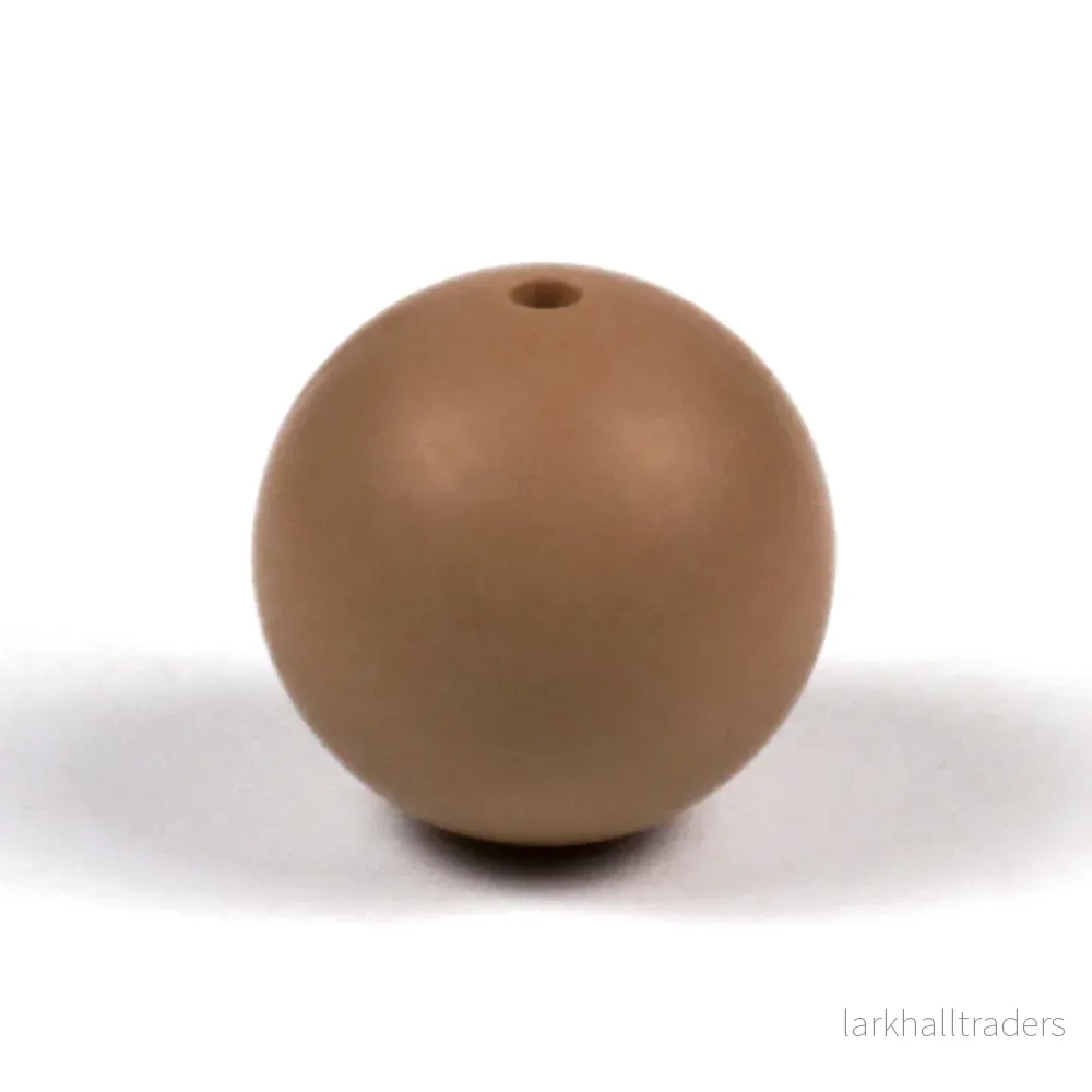 Silikonpärlor, brownie, 19mm