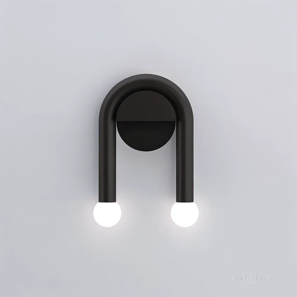 UDrop – Vägglampa i Svart Metallbåge med Dubbel LED-belysning och Konstnärlig Design UDrop – Vägglampa i Svart Metallbåge med Dubbel LED-belysning och Konstnärlig Design