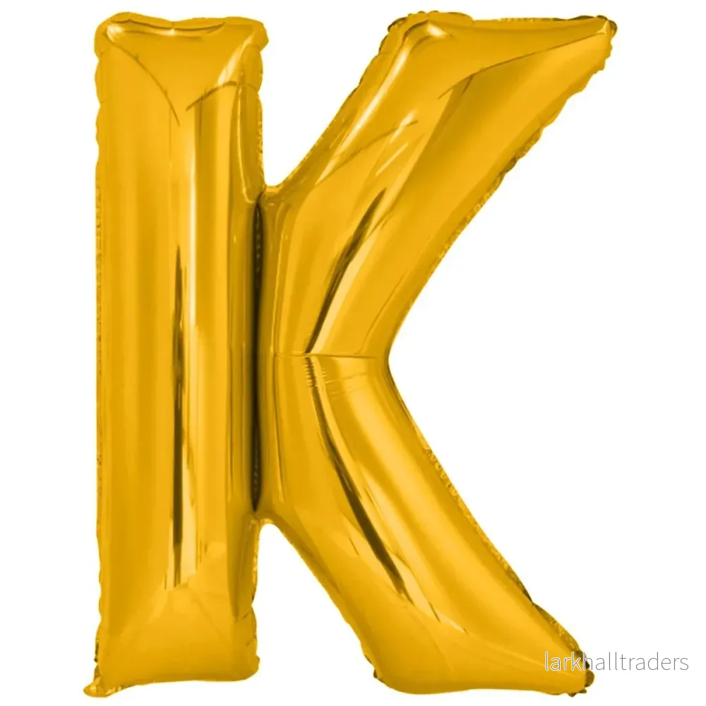 Folieballong, bokstav guld K 86 cm