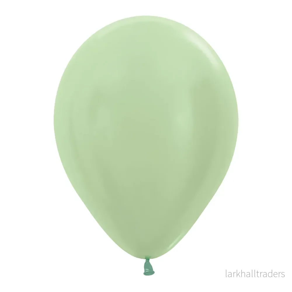 Ballonger, satin grön 10 st - Bild 3