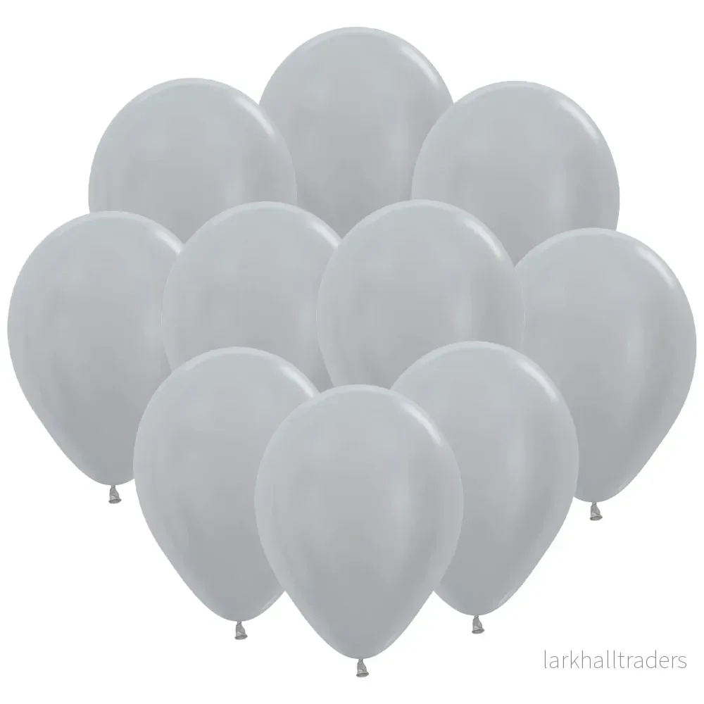 Ballonger, metallic silver 10 st Ballonger, metallic silver 10 st