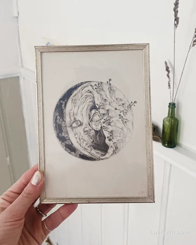 waxing gibbous moon{ sea lune series } Original waxing gibbous moon{ sea lune series } Original