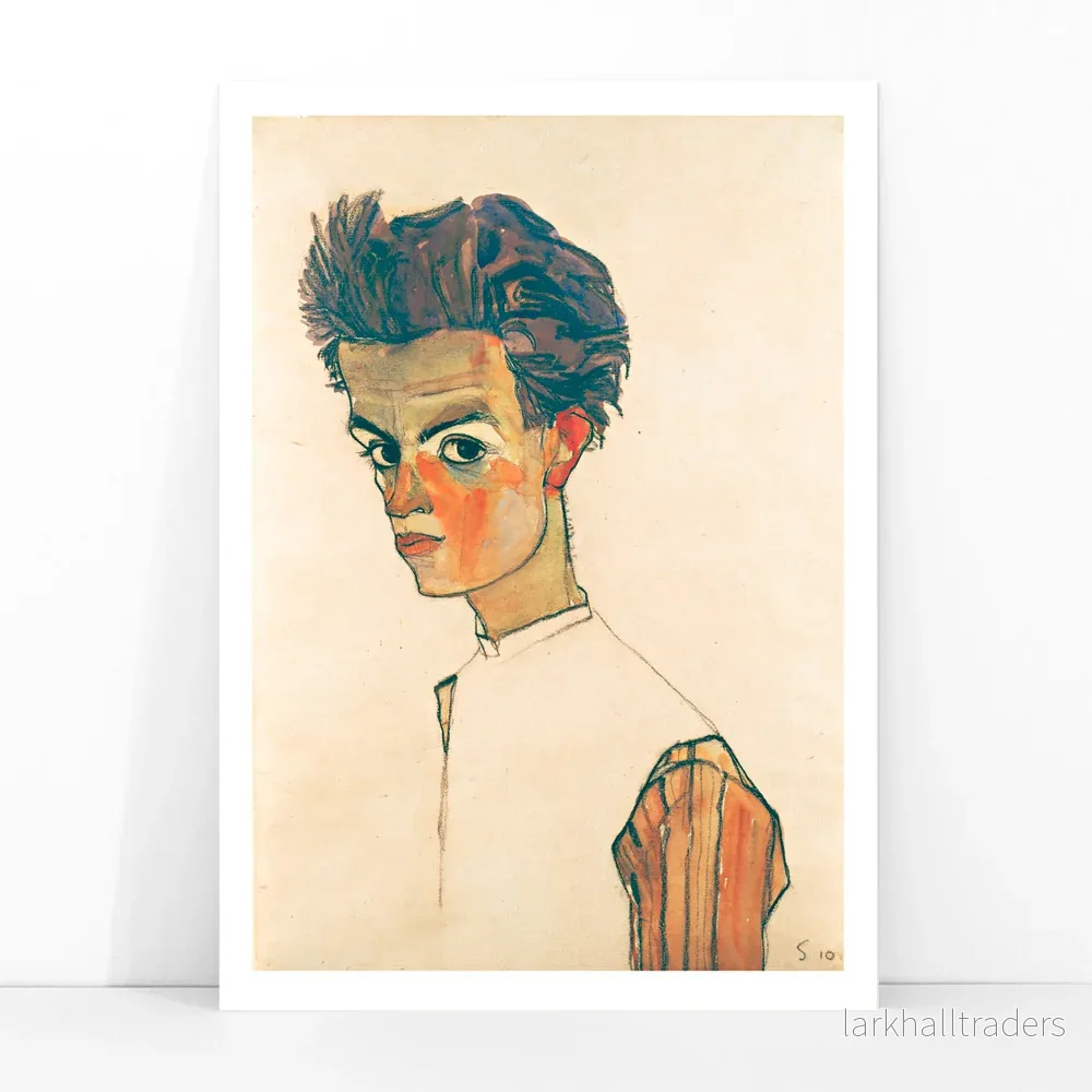 Självporträtt med randig skjorta Poster - Bild 3
