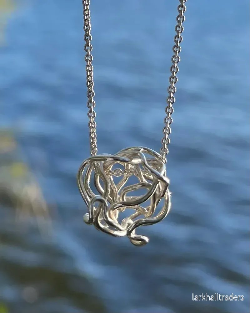 Handgjort Silverhalsband Tangle (mellan)