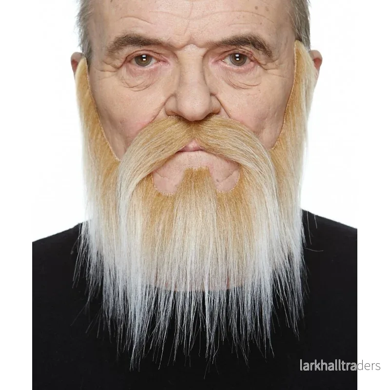 Mustasch med skägg, western blond