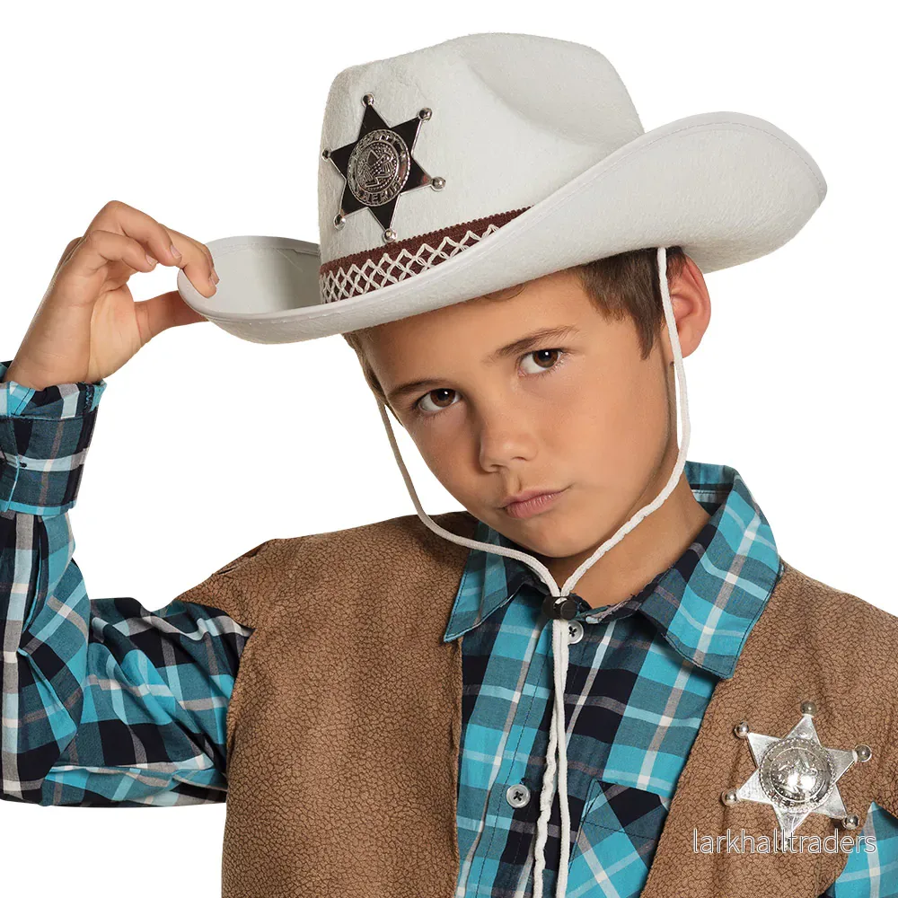 Sheriffhatt, barn vit