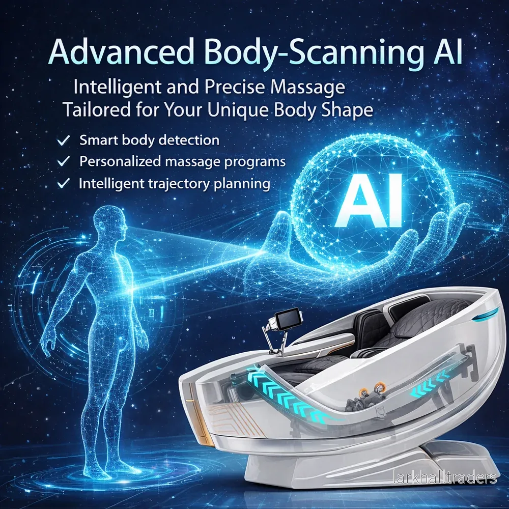 Massagestol 4D med AI-styrning, Dual Zone Stretching, 32 luftkuddar, värme i ben och ryggstöd samt Zero Gravity - Modell 988A - Bild 3