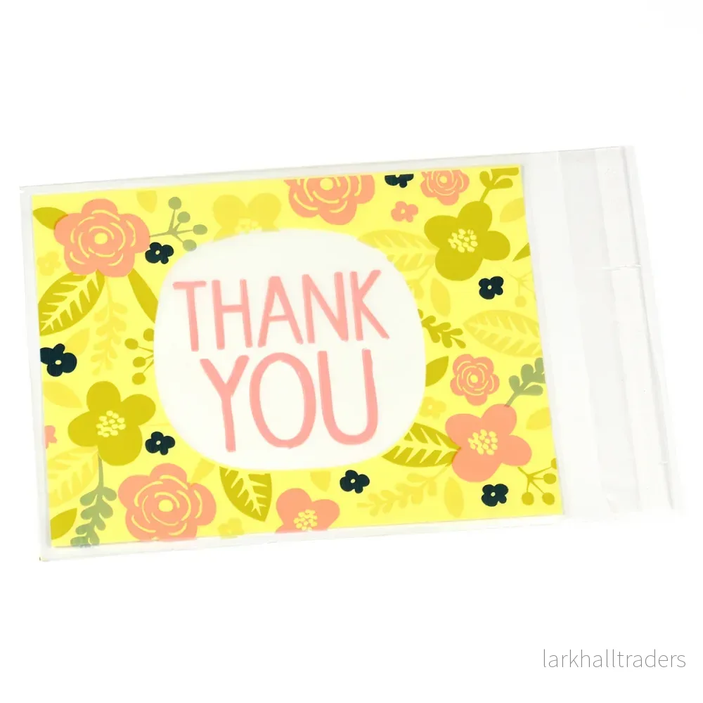 Plastpåsar ”thank you”, 10x15cm