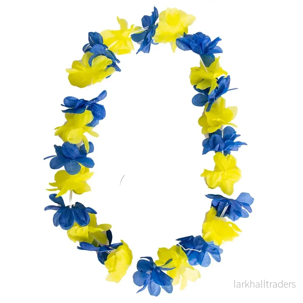 Hawaiikrans, blå/gul