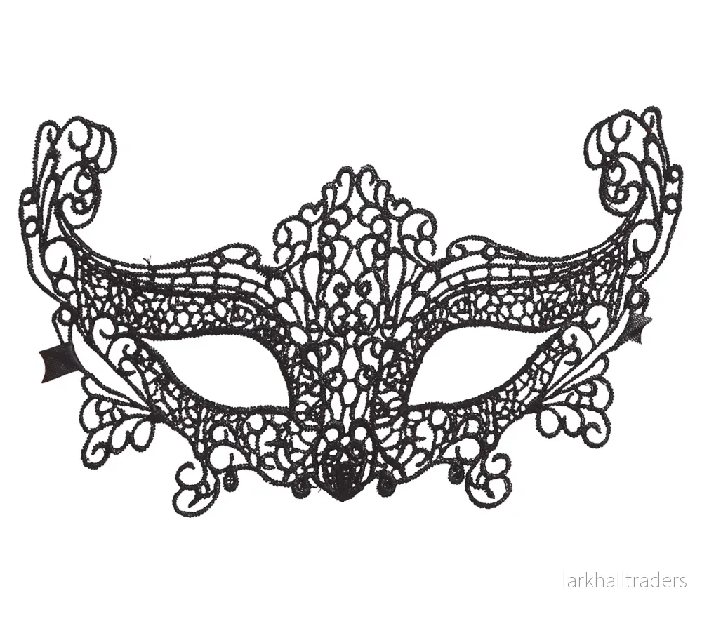 Ögonmask, Embroidered black Ögonmask, Embroidered black