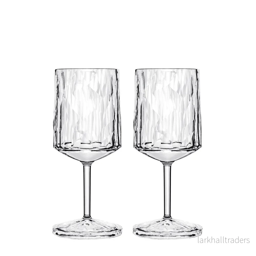 Vinglas Superglas club no.21 plast 25 cl crystal clear 2-pack