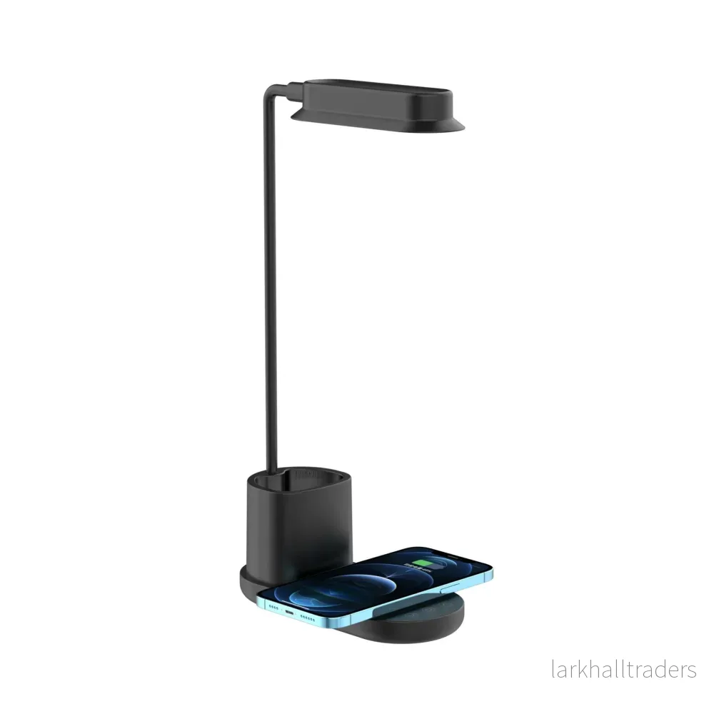 LED-bordslampa med dimmer och trådlös laddare för smartphones (3-i-1) LED-bordslampa med dimmer och trådlös laddare för smartphones (3-i-1)