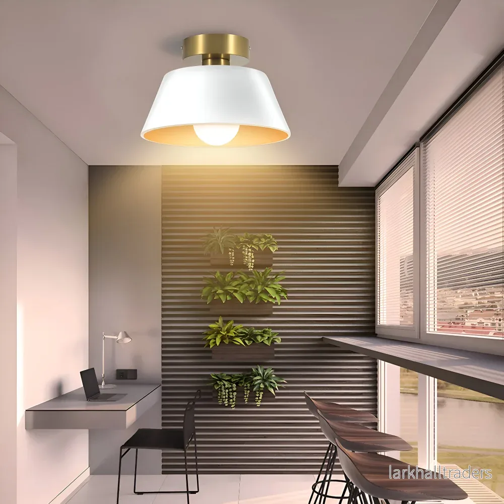 RetroBeam – Metallisk Svart & Vit LED-Taklampa - Bild 3